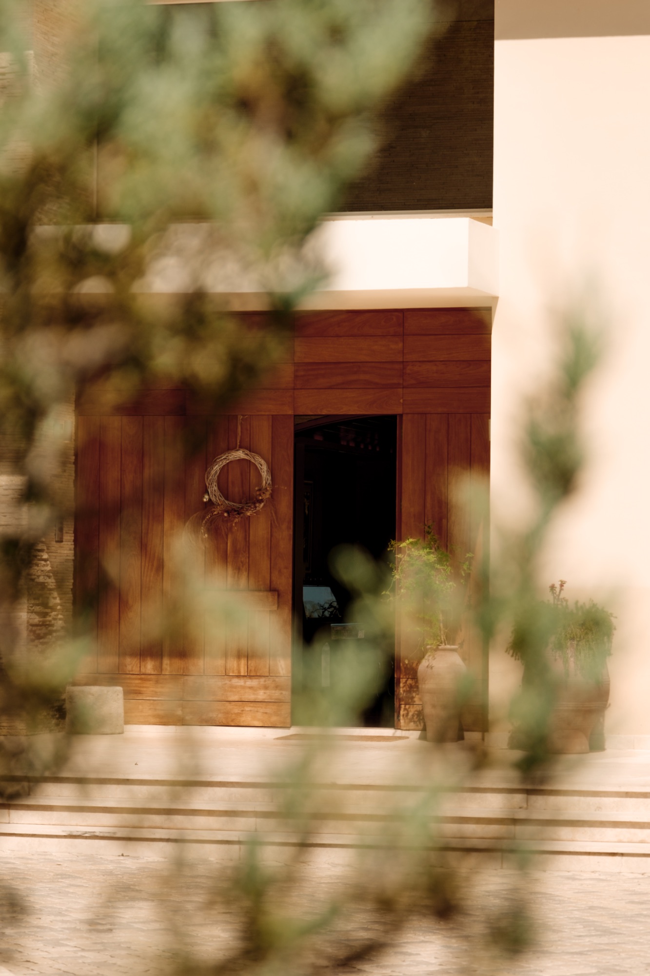 Door through the greenery