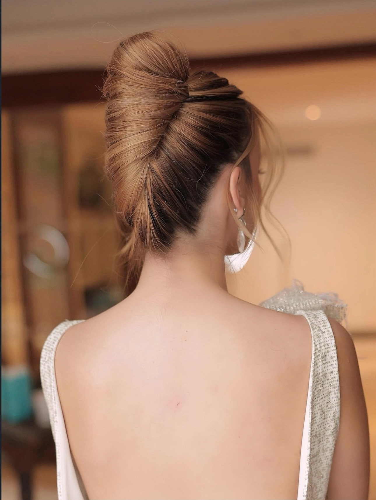 A bride at the mansion